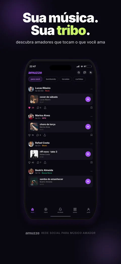 Sua música. Sua tribo.